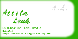 attila lenk business card